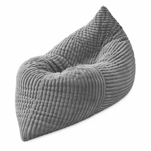 Fauteuil Poire, Confort Doux Et Soutien Ergonomique En Flanelle - Gris Clair