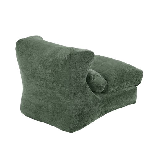Fauteuil Convertible Lounge 2 En 1, Assise Modulable, Mousse, Vert
