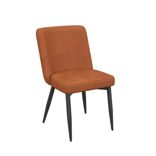 Lot De 2 Chaises De Salle à Manger - Avec Dossier Ergonomique - En Velours - Rouille