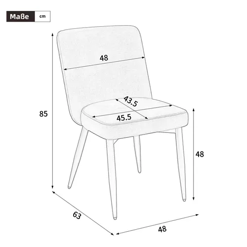 Lot De 2 Chaises De Salle à Manger - Avec Dossier Ergonomique - En Velours - Rouille