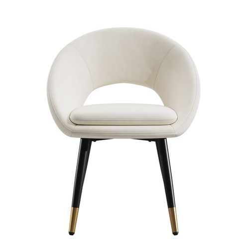 Lot De 2 Chaises De Salle à Manger - Avec Dossier Ergonomique - En Velours - Rouille