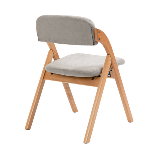 Lot De 2 Chaise Pliante 60x52.5x79 Cm, Housse De Siège Détachable, Bois, Couleur Kaki