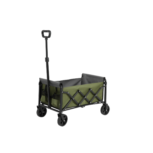 Chariot Pliant 66x41x44.5 Cm, Grande Capacité 70 L, Acier, Tissu Oxford 600d, Vert