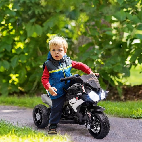 Moto électrique Enfant 86 X 42 X 52 Cm, Lumières Et Sons, Rechargeable, Plastique Noir