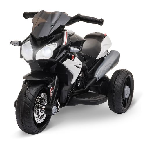 Moto électrique Enfant 86 X 42 X 52 Cm, Lumières Et Sons, Rechargeable, Plastique Noir