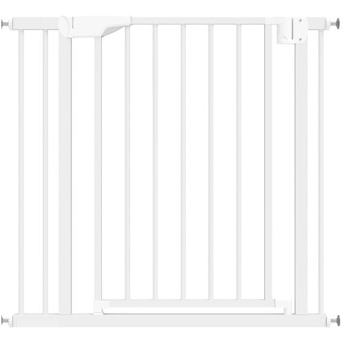 Barriere De Securite 76 A 89 X 76 Cm, Fermeture Automatique, Acier Carbone, Couleur Blanc