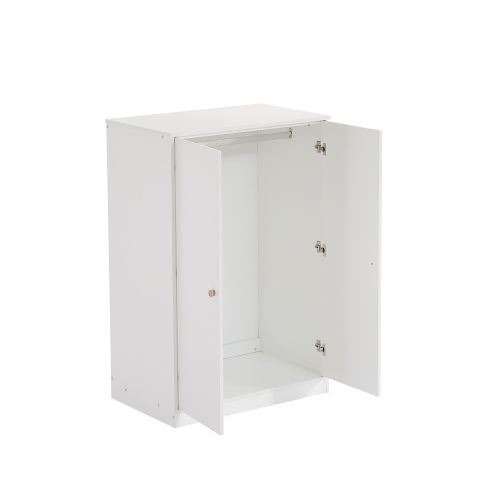 Armoire Enfant Avec Penderie, 2 Portes, Blanc