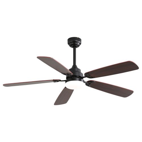 Ventilateur De Plafond 132 Cm Noir Avec LED 18w, Télécommande Et Moteur Dc