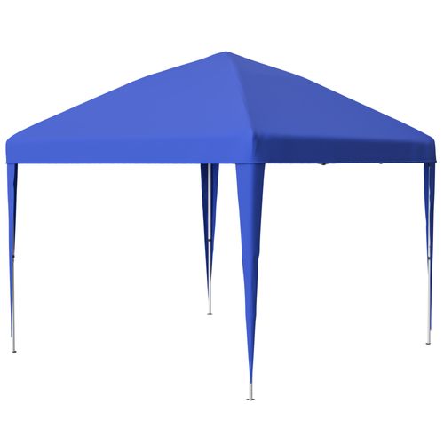 Tonnelle Pliante Pop-up 3x3 M Bleue Réglable, Toile Imperméable Anti-uv, Avec Sacs De Lestage