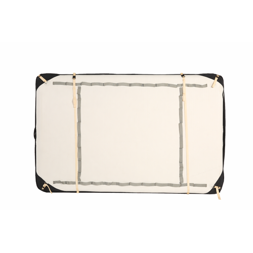 Tente De Toit Gonflable 1-3 Pers, Avec Pompe, Matelas Et Échelle Télescopique, Noir Et Crème