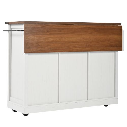 Desserte De Cuisine à 5 Roulettes Avec Tiroirs Et Porte-serviettes, En Mdf, Beige
