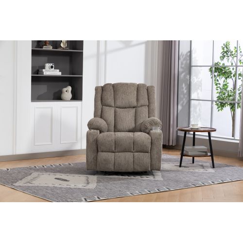 Fauteuils Releveurs Électriques En Velours, Structure Acier, Marron Clair