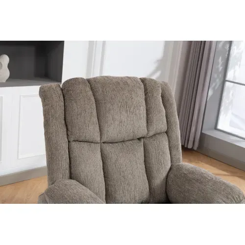 Fauteuils Releveurs Électriques En Velours, Structure Acier, Marron Clair