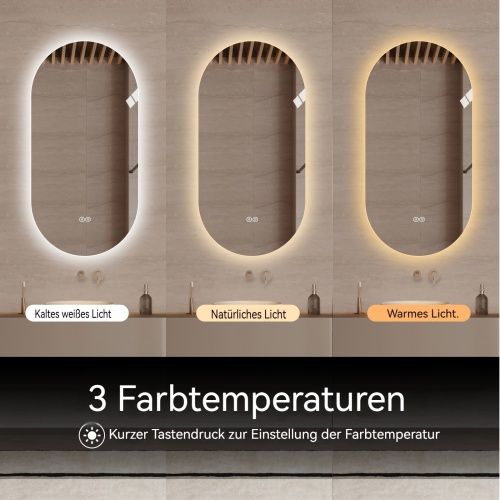 Miroir De Salle De Bain LED Tactile Antibuée 60 X 120 Cm