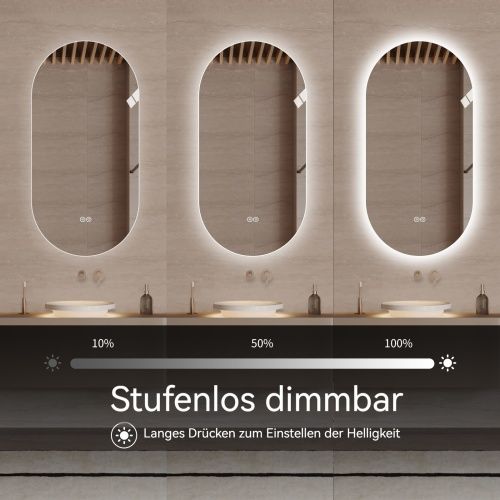 Miroir De Salle De Bain LED Tactile Antibuée 60 X 120 Cm