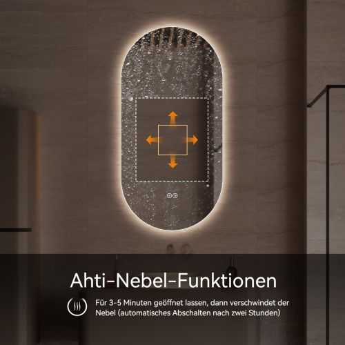 Miroir De Salle De Bain LED Tactile Antibuée 60 X 120 Cm