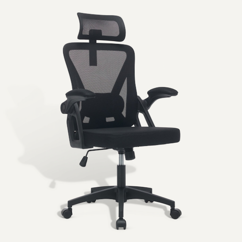 Eliza Tinsley Fauteuil De Bureau – Dossier Haut Maille, Appui-tête Réglable, Mécanisme Synchrone, Chromé