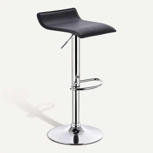 Tabouret De Bar Réglable En Hauteur, Pivotant à 360°, En Simili, Noir