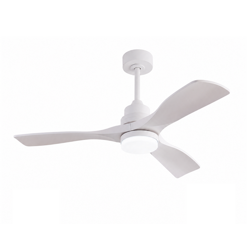 Ventilateur De Plafond Blanc 42 Pouces Avec Lumière LED, Télécommande, 3 Pales En Abs