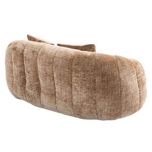 Fauteuil Pouf Cocooning Rembourrage Mousse Coussins Inclus Sans Montage-Café