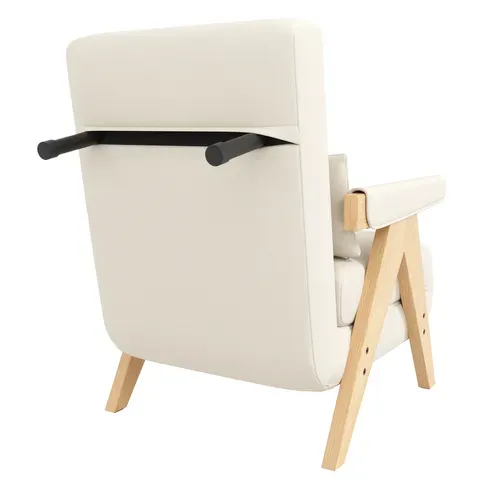 Fauteuil Convertible Multifonction - Couchage Individuel - Coussin Inclus - Structure Stable - Beige