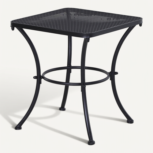 Table D’appoint De Jardin,table Basse Pour Balcon, Terrasse Et Jardin, Noir En Métal,