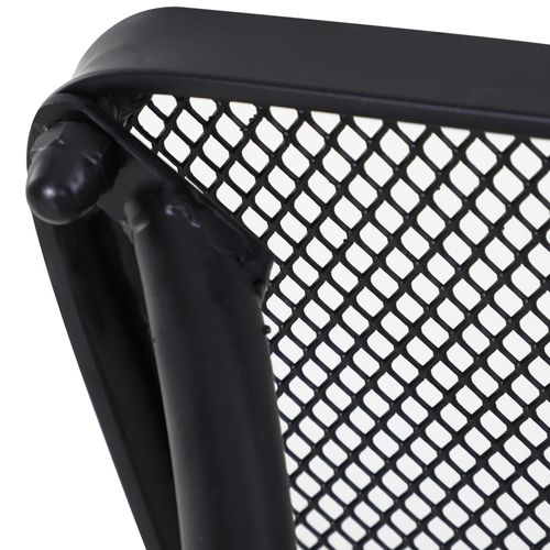 Table D’appoint De Jardin,table Basse Pour Balcon, Terrasse Et Jardin, Noir En Métal,