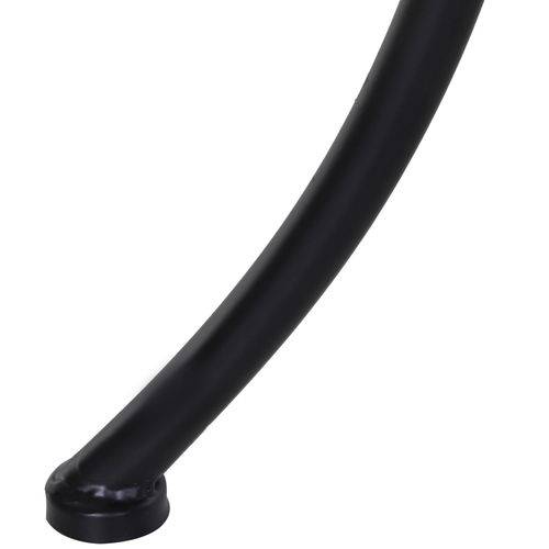 Table D’appoint De Jardin,table Basse Pour Balcon, Terrasse Et Jardin, Noir En Métal,