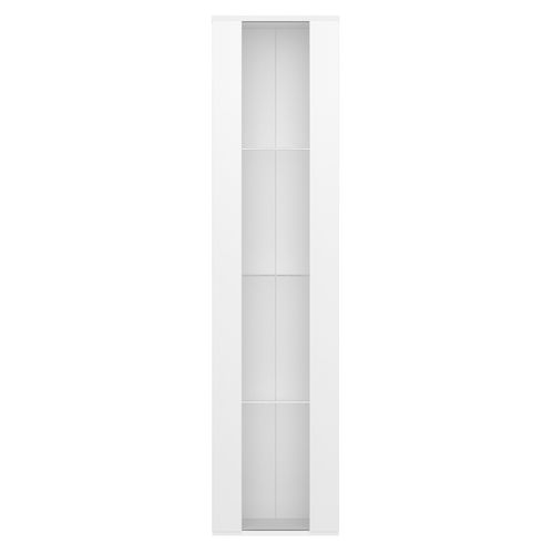 Vitrine Armoire De Rangement LED Multicolore, Télécommande/app, Pb Et Verre, Blanc