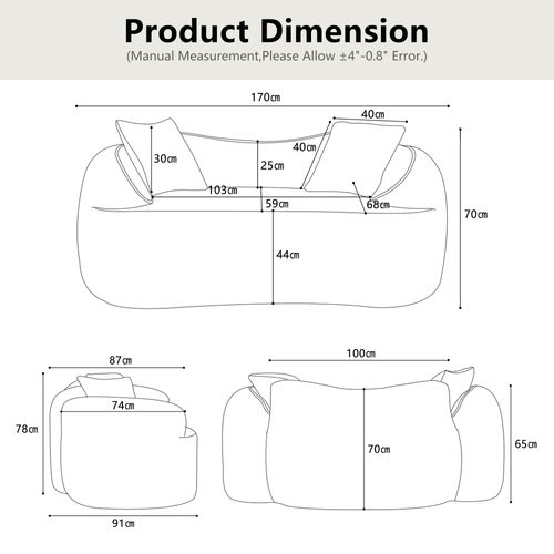 Canapé 2 Places Compressé - Jaune