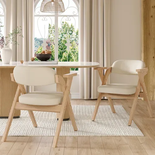 Chaise Pliable - Lot De 2 - Pratique Et Compacte - Facile à Ranger - Tissu Lin - Beige