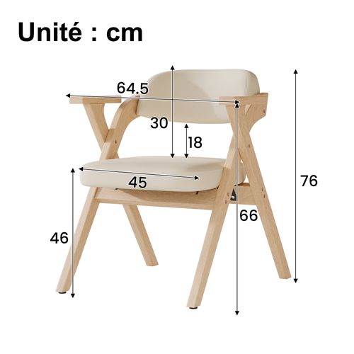 Chaise Pliable - Lot De 2 - Pratique Et Compacte - Facile à Ranger - Tissu Lin - Beige