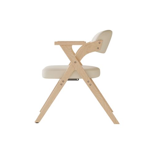 Chaise Pliable - Lot De 2 - Pratique Et Compacte - Facile à Ranger - Tissu Lin - Beige