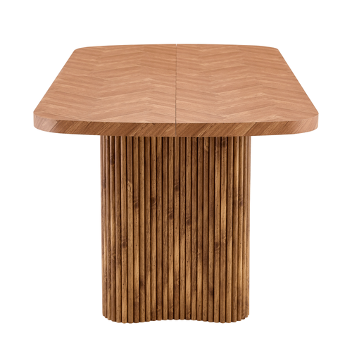 Table De Salle à Manger Avec Piètement Arche - Pour Salle à Manger Ou Bureau - En Mdf - Naturel