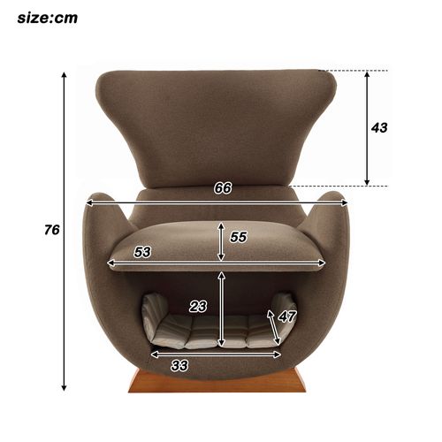 Fauteuil Fixe Avec Niche Sous L’assise, Tissu Anti-griffures, Contemporain, Marron