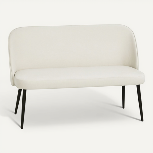 Canapé 2 Places - Canapé Design Avec Coussin Épais - Meuble De Salon Moderne - Confortable - Beige