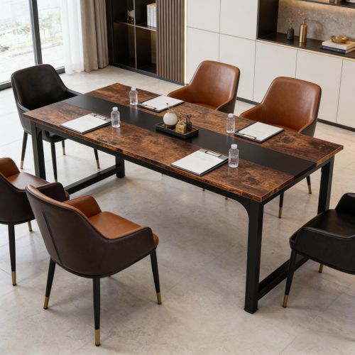 Bureau Droit Avec Large Plateau, Pour Bureau, Structure Stable, Métal