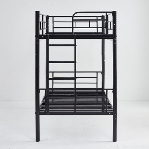 Lit Mezzanine 90x190 Cm Avec Structure Métallique Noir