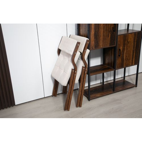 Chaise Pliante Crème Avec Coussin Rembourré Pour Salle à Manger