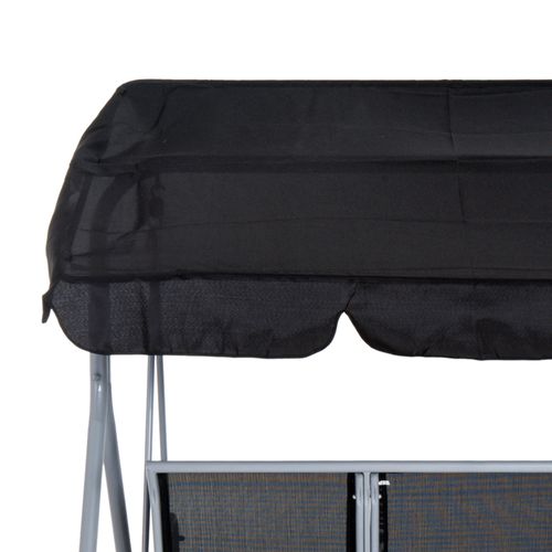 Balancelle De Jardin 3 Places 171 Cm Avec Structure En Acier Gris