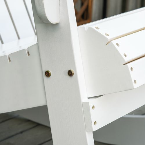 Rocking chair Adirondack 77 X 94 X 97 Cm En Bois, Blanc