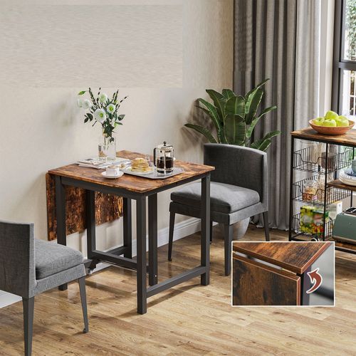 Table à Manger Pliante Marron 118 X 70 X 76,5 Cm Pour Cuisine
