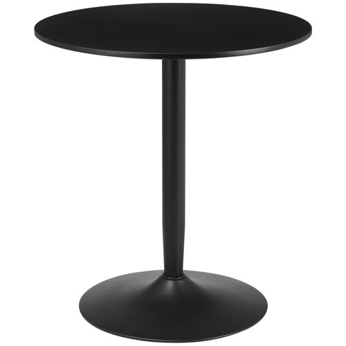 Table à Manger Ronde Noire D.70 Cm Pour Petits Espaces