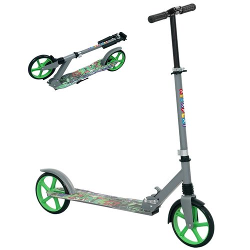 Trottinette Enfant Verte Pliable Avec Guidon Réglable 88-103 Cm