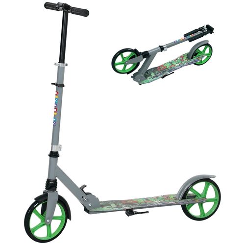 Trottinette Enfant Verte Pliable Avec Guidon Réglable 88-103 Cm