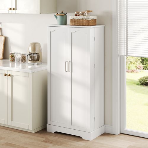 Meuble De Rangement Cuisine 60x35x128 Cm En Mdf Avec éclairage LED à Capteur Blanc