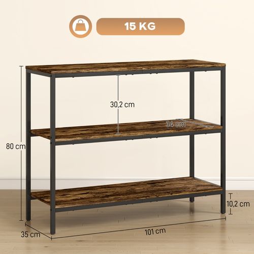 Console 101 Cm Avec 3 Niveaux Style Industriel