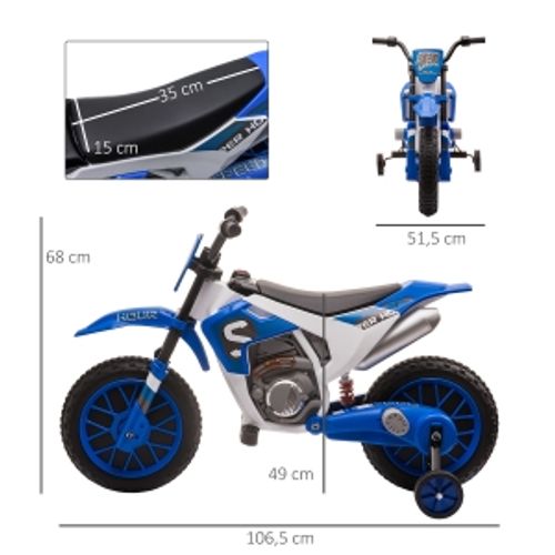 Moto électrique Enfant Bleue 2 Vitesses Pour L’apprentissage