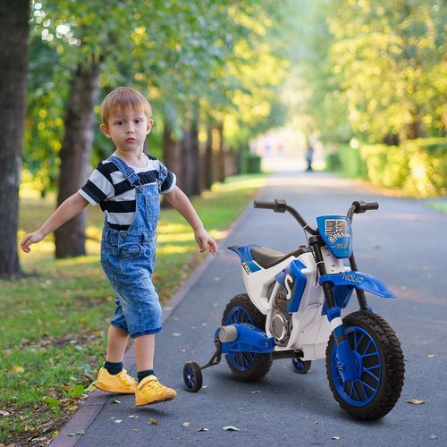 Moto électrique Enfant Bleue 2 Vitesses Pour L’apprentissage