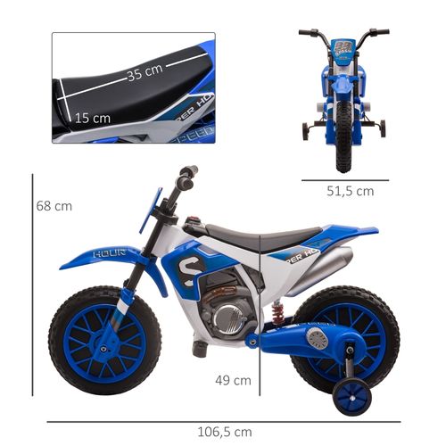 Moto électrique Enfant Bleue 2 Vitesses Pour L’apprentissage